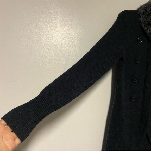 Autumn Cashmere 100% cashmere faux fur collar Gray Coat Size Medium - Picture 4 of 8